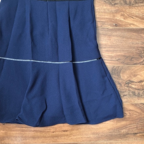 ABS Blue Pia Mixed Media Fit & Flare Dress 10 - Picture 8 of 8